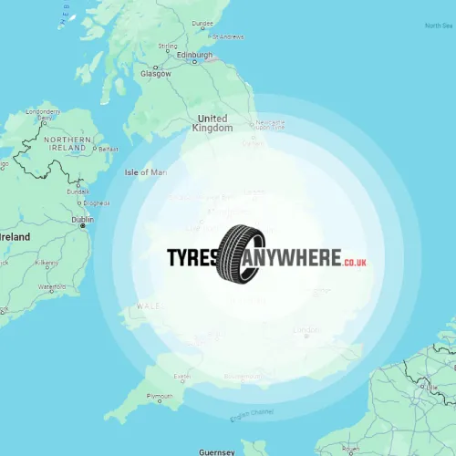 Tyres Anywhere Coverage Zone Map