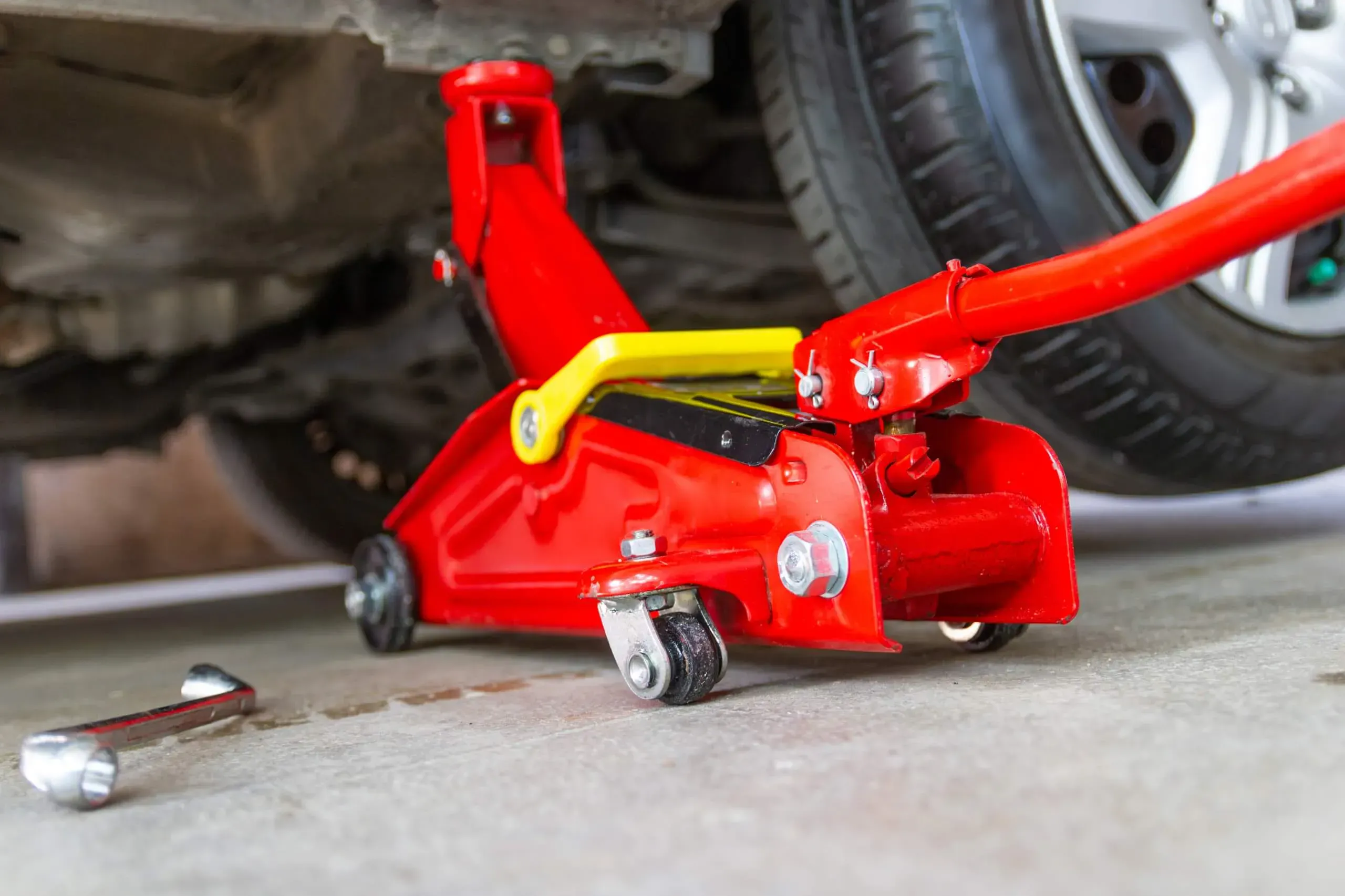 Wheel being secured to vehicle