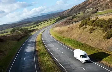 Vehicle driving at motorway speeds