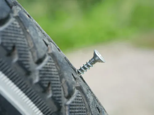 Nail in a tyre