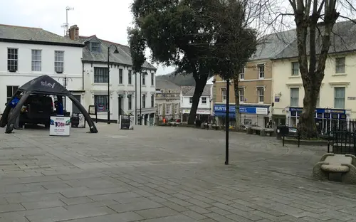 Town Hall forecourt in Bodmin