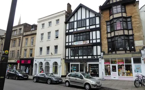Shops on the High Street in Bristol