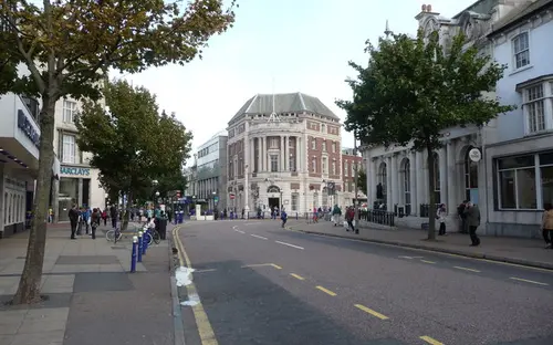 Town centre street in Eastbourne