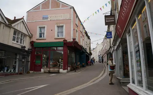The High Street in Falmouth