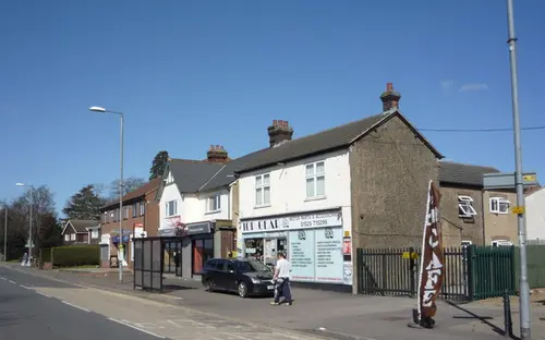 Shops on High Street in Flitwick