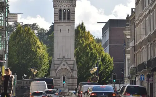 The clock tower in Gravesend