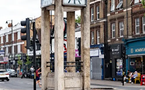 The clock tower in Hanwell