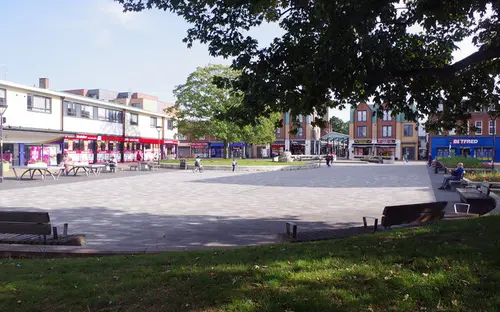White Lion Square in Hatfield town centre
