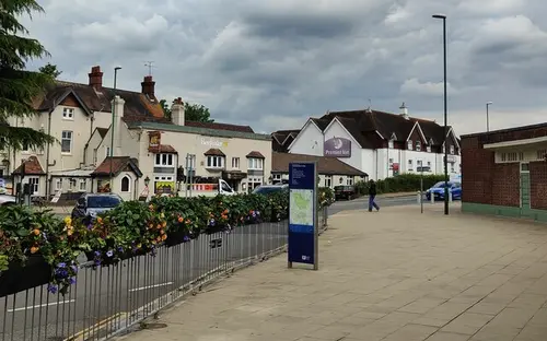 Station forecourt in Horsham