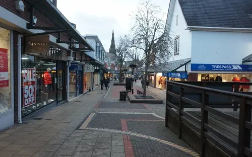 Shopping street in Lichfield