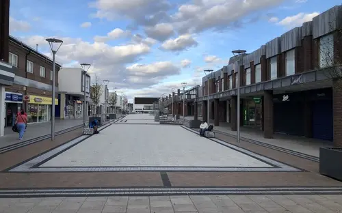 Shopping area in Newton Aycliffe town centre