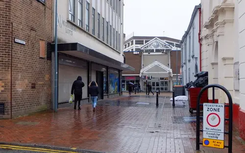 Town centre street in St Helens