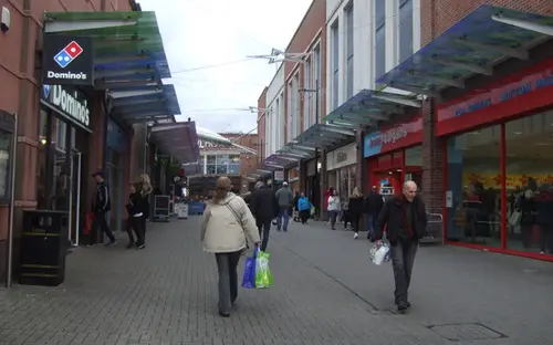 Shopping street in Workington