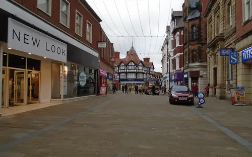 High Street in Wrexham
